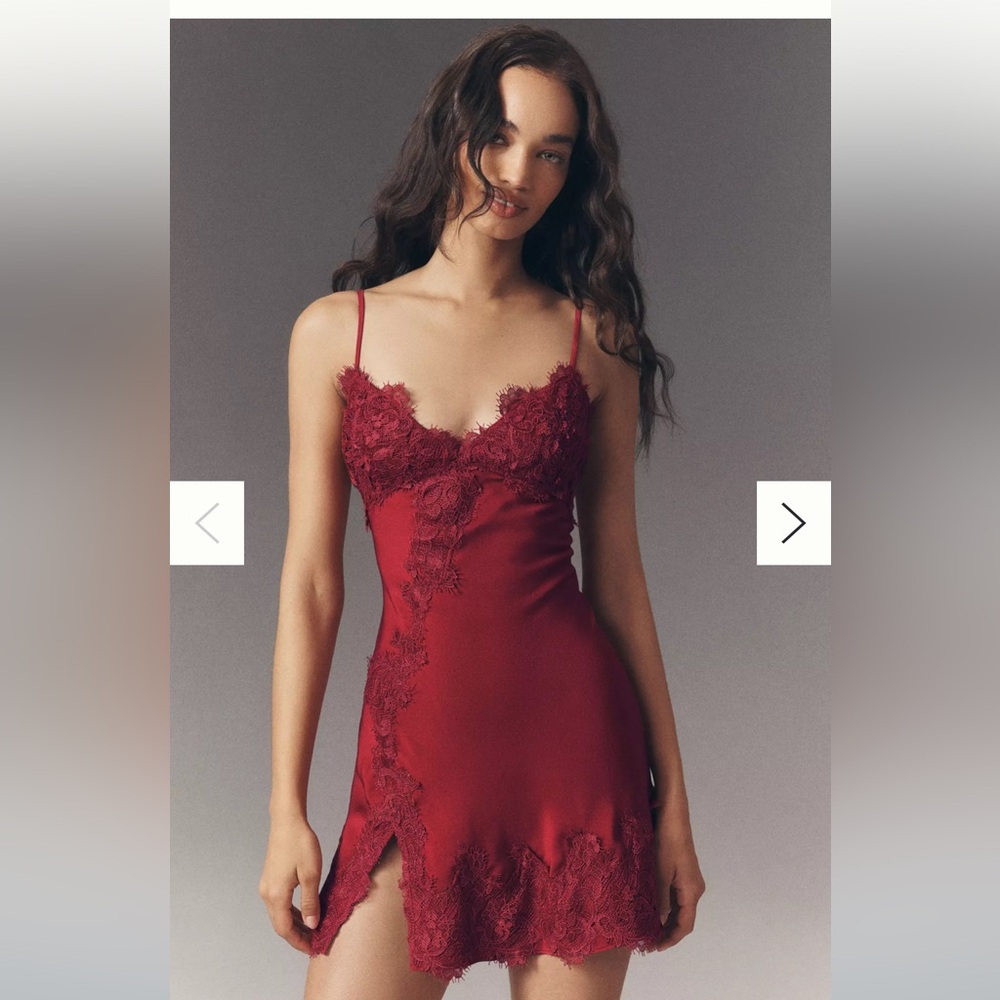 Bardot Alerie Lace Satin Mini Dress